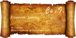 Cserna Ipoly névjegykártya